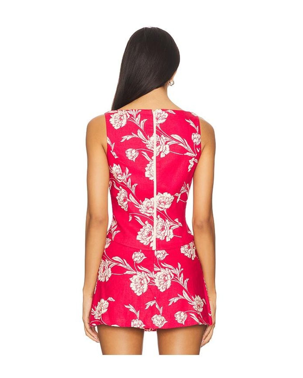Amanda Uprichard Red X Revolve Ines Top