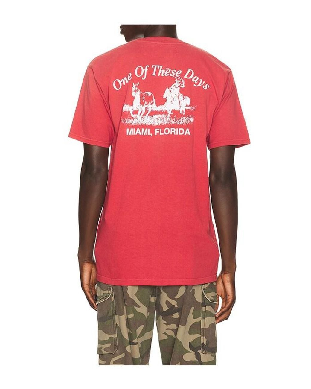 One Of These Days Red X Revolve X Fwrd Miami Design 16 Tee for men
