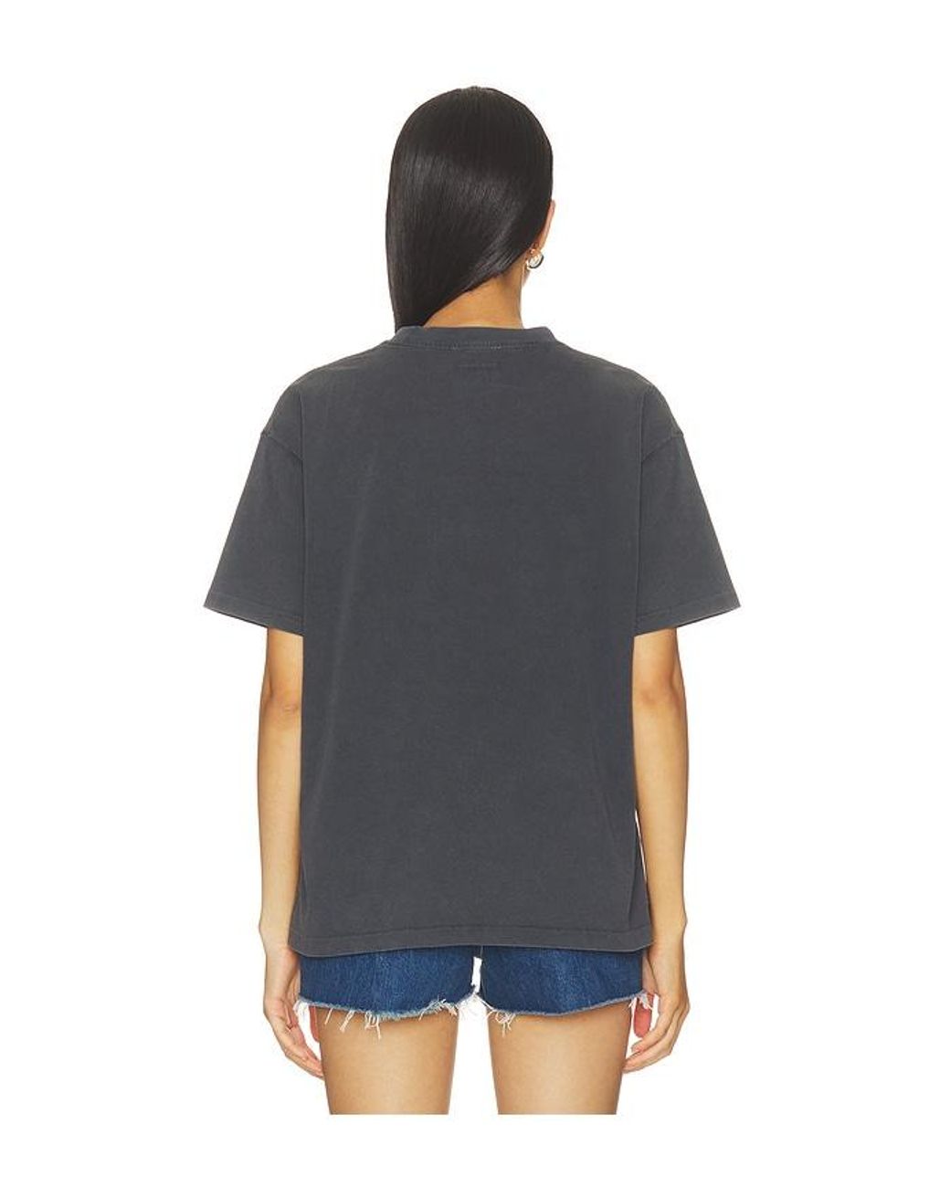 Anine Bing Blue Cade Tee Leopard