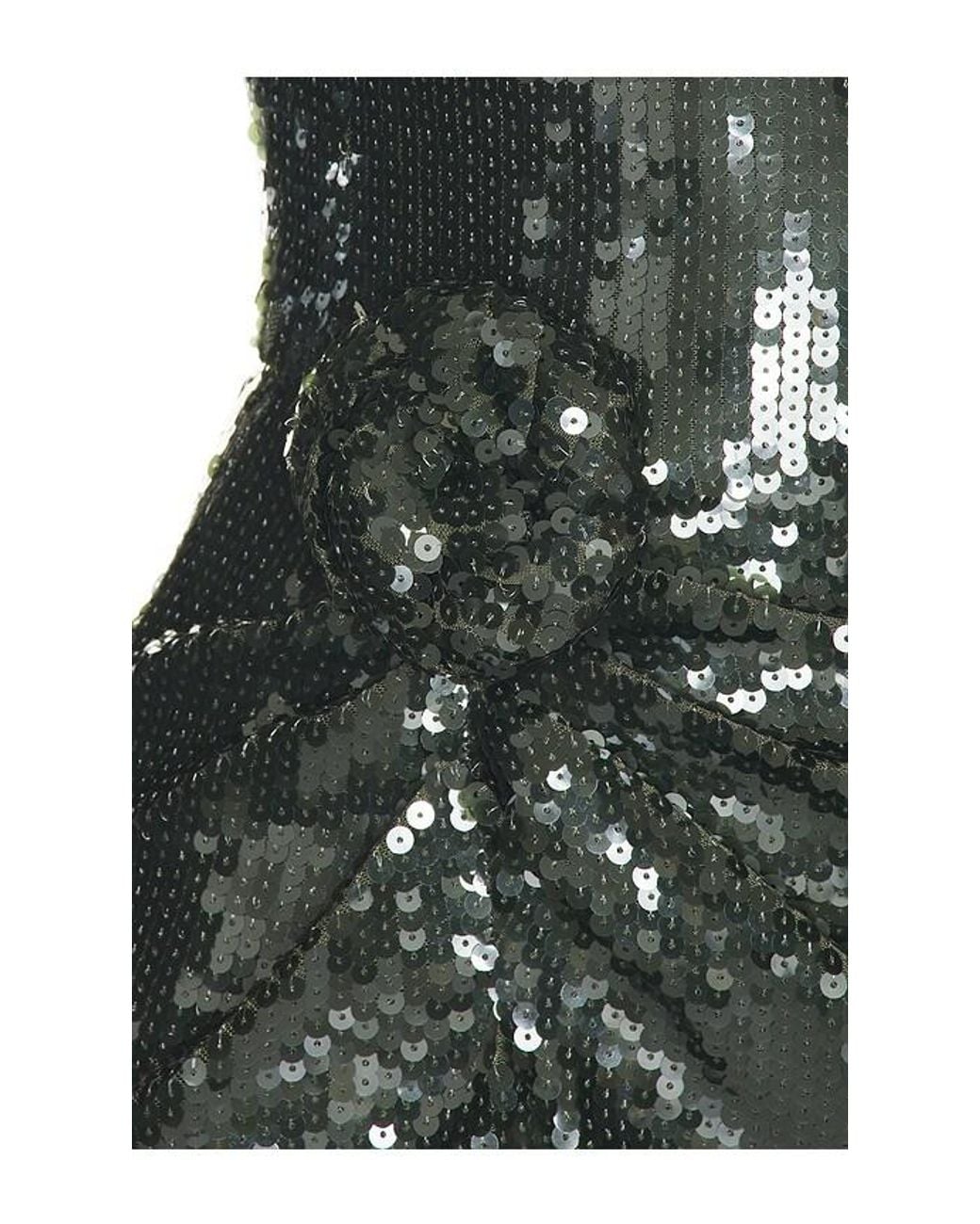 ROTATE BIRGER CHRISTENSEN Black Sequins Longsleeve Mini Dress
