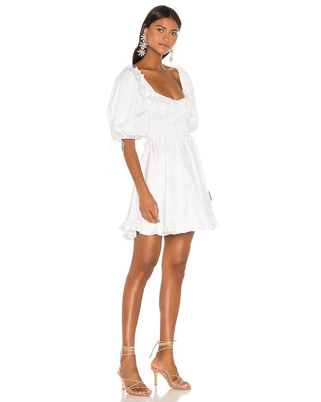 For Love & Lemons White Jackson Mini Dress
