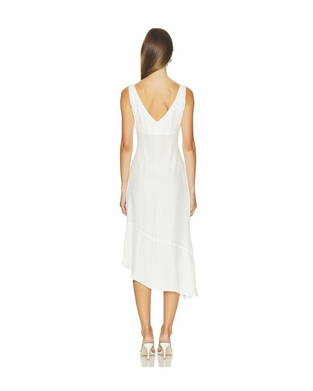 GUIZIO White Celine Slip Dress