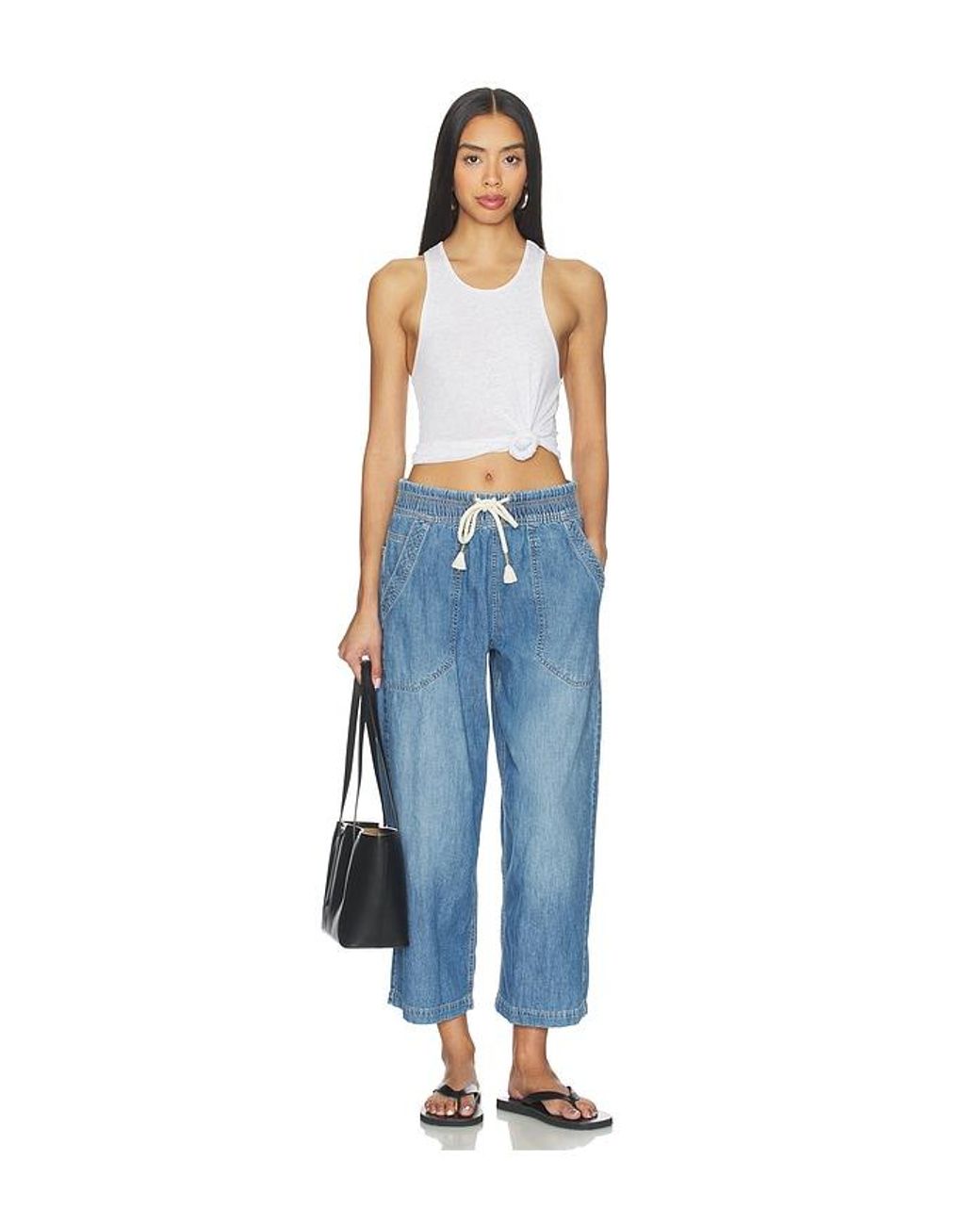Free People Blue X We The Free Easy Peasy Pull On Jean
