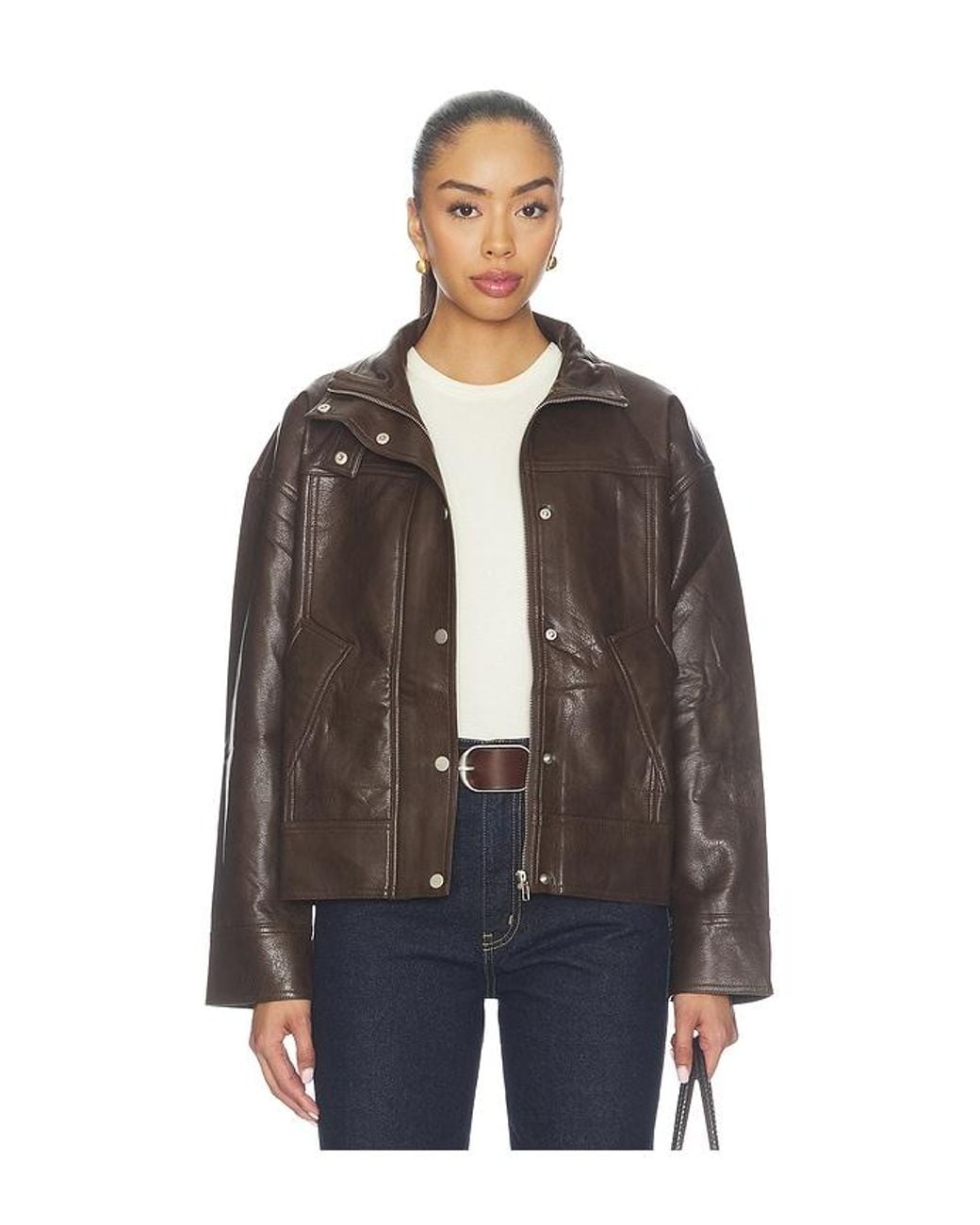 SOVERE Brown Verin Pu Jacket