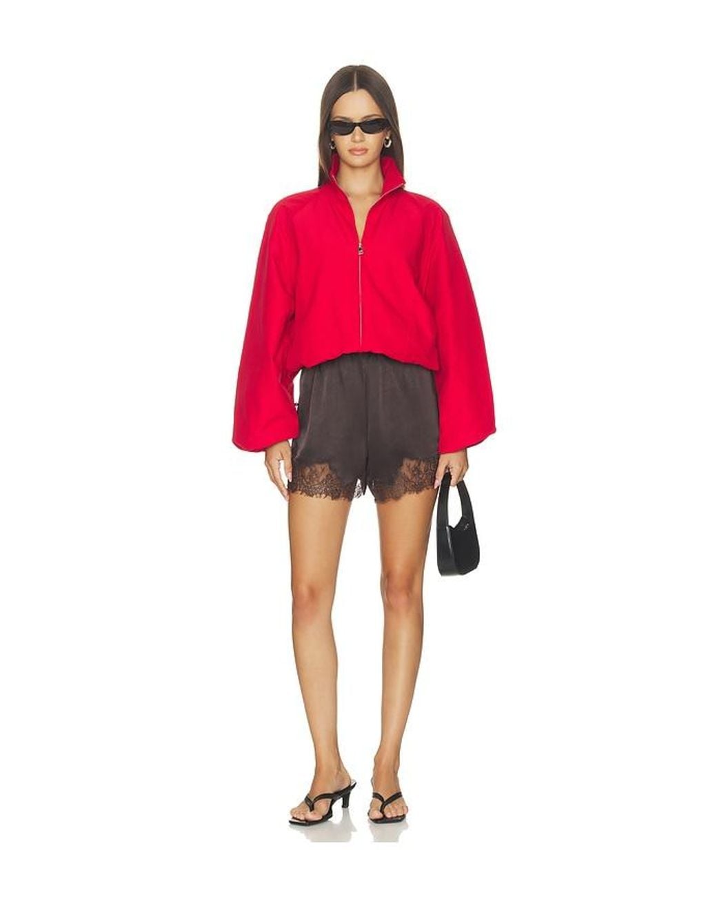 Citizens of Humanity Black Lace Trimmed Tap Short