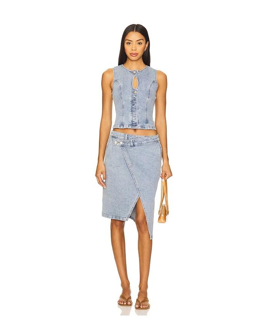 SOVERE Blue Etch Denim Bodice