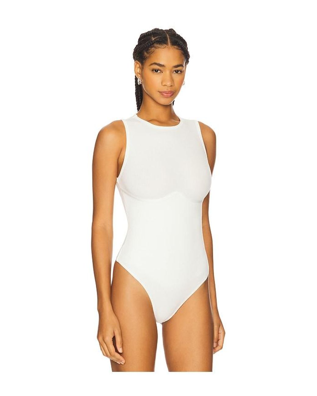 Fleur du Mal Black Hourglass Rib Bodysuit