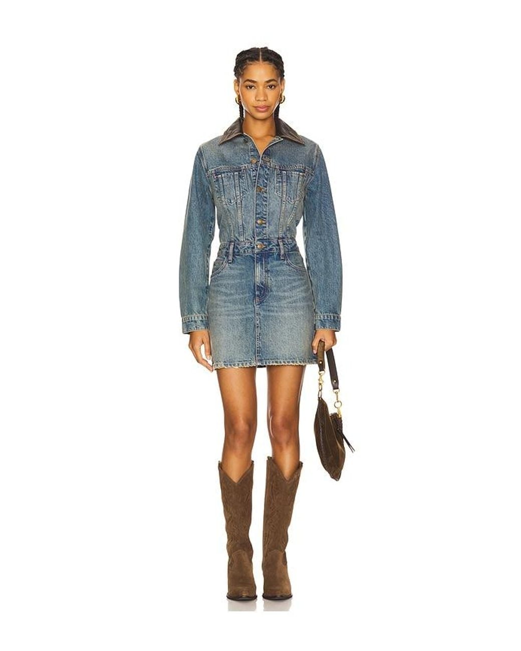 Jonathan Simkhai Blue Maxella Denim Jacket Mini Dress