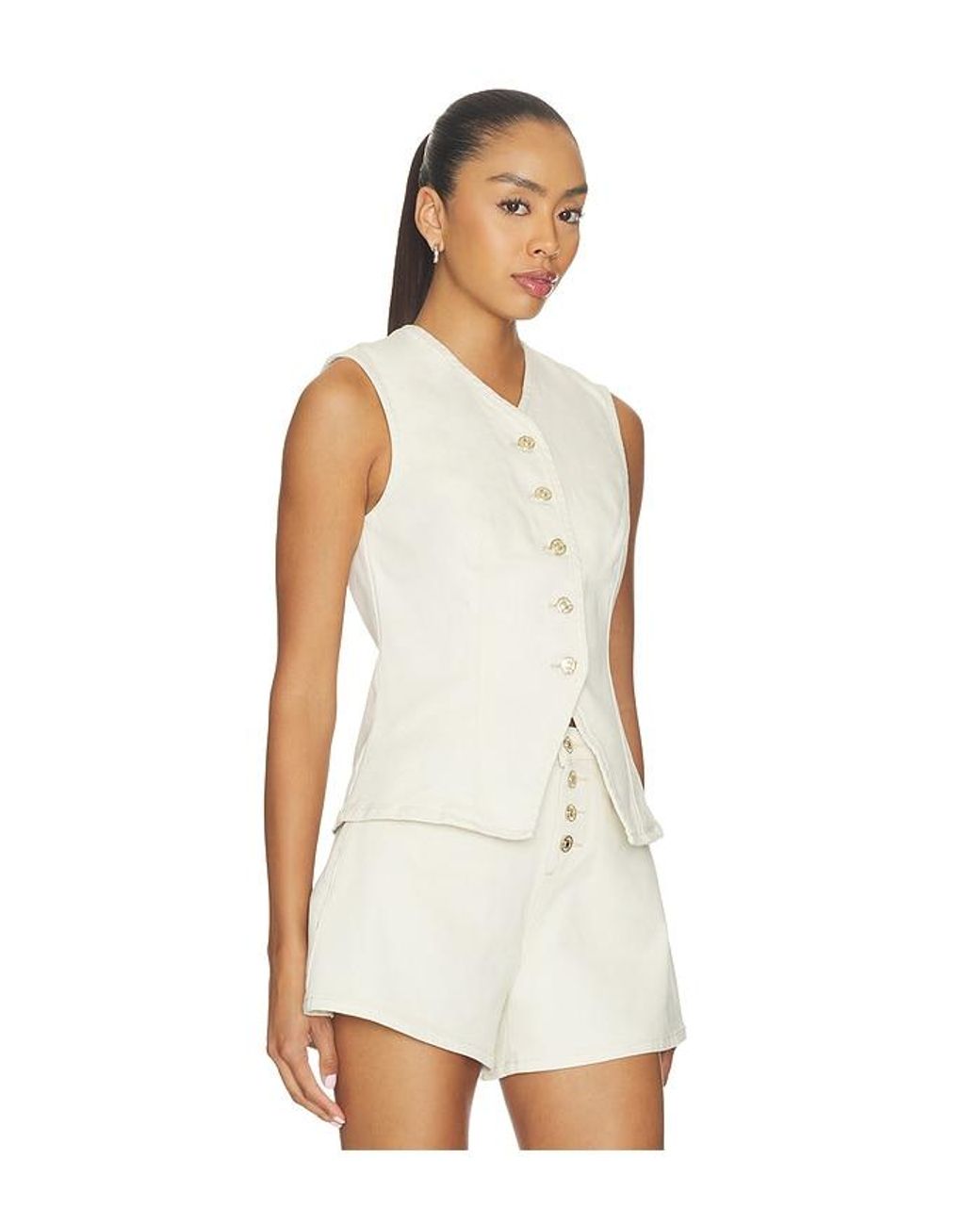 7 For All Mankind White Lady Vest