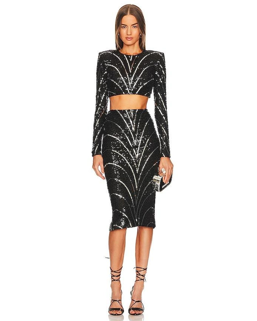 Michael Costello Black X Revolve Leonie Crop Top