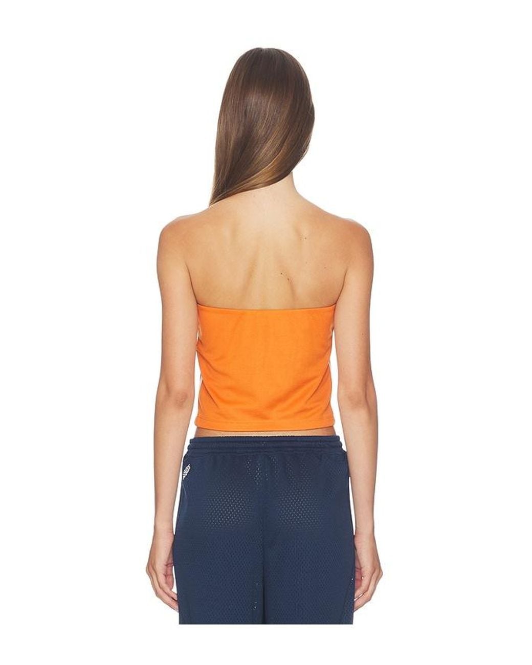 Hype and Vice Orange Texas Jersey Tube Top