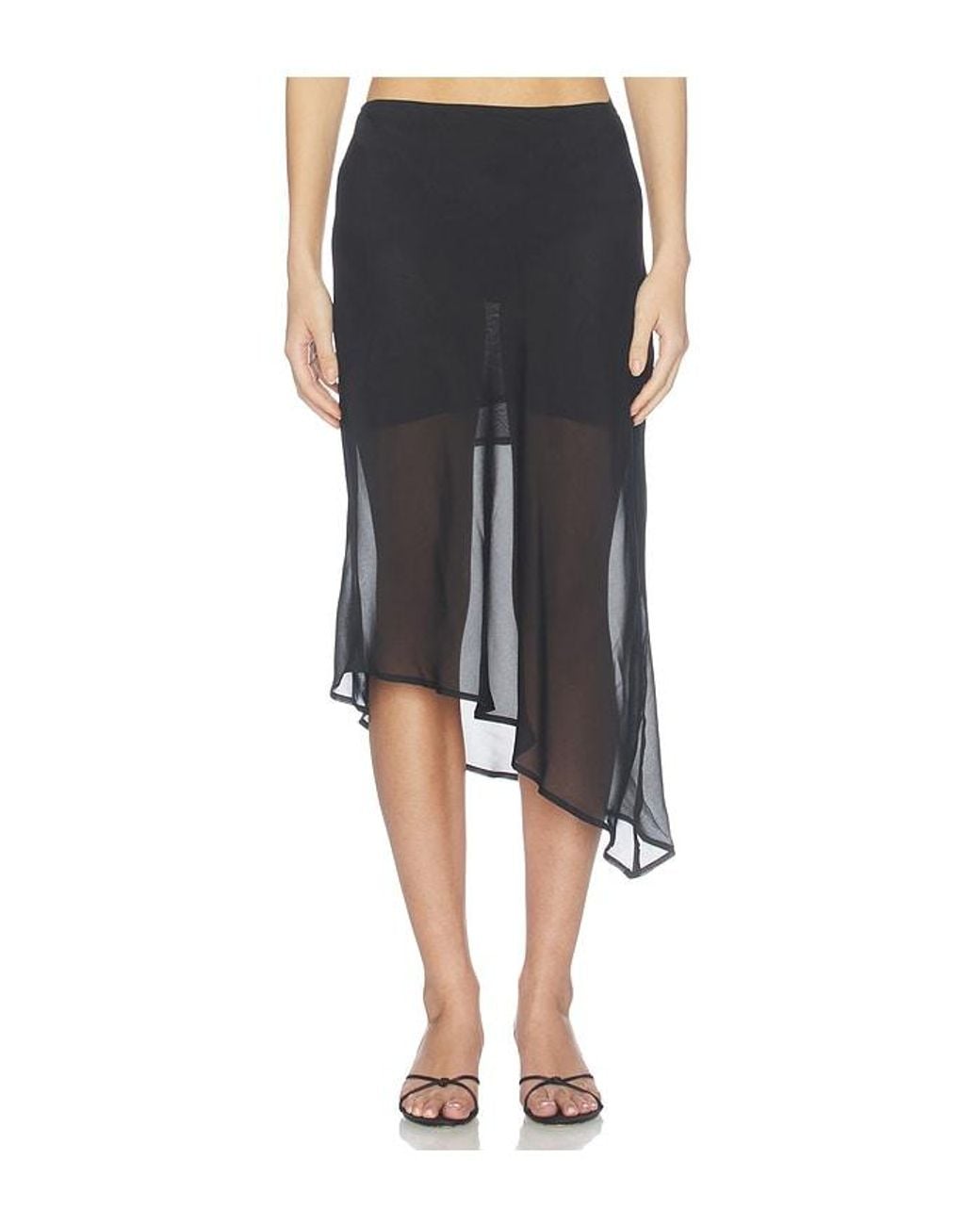 SNDY'S Black Laelia Midi Skirt