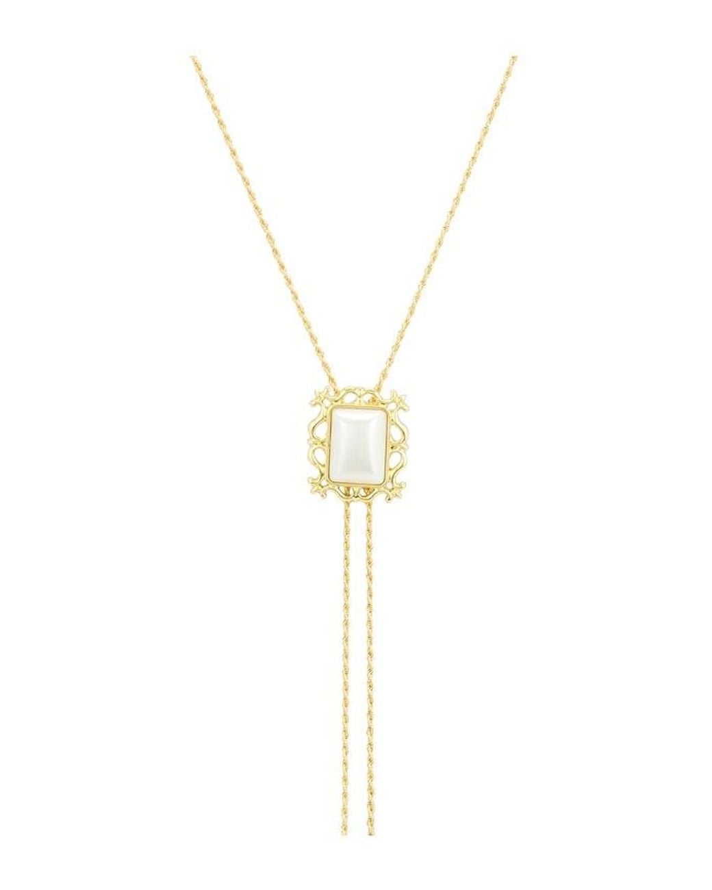 petit moments White Viva Bolo Necklace