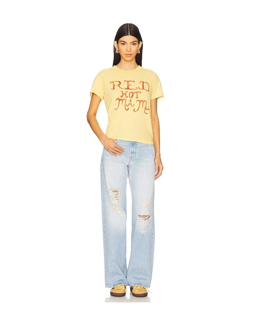 Mother Blue The Spinner Zip Sneak Jeans
