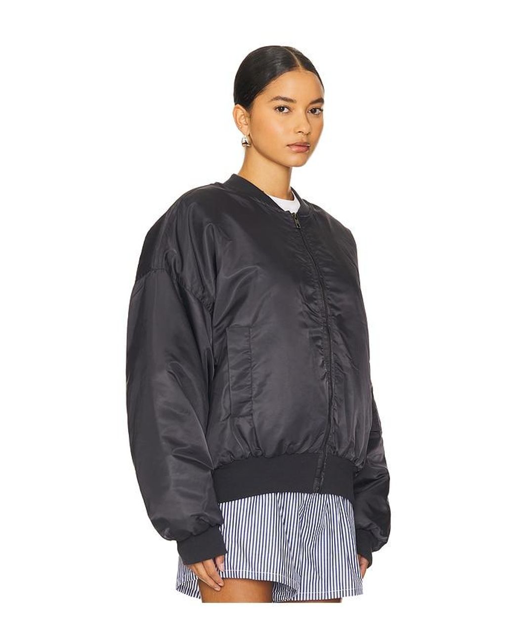 Lioness Blue Essential Ripstop Bomber Jacket