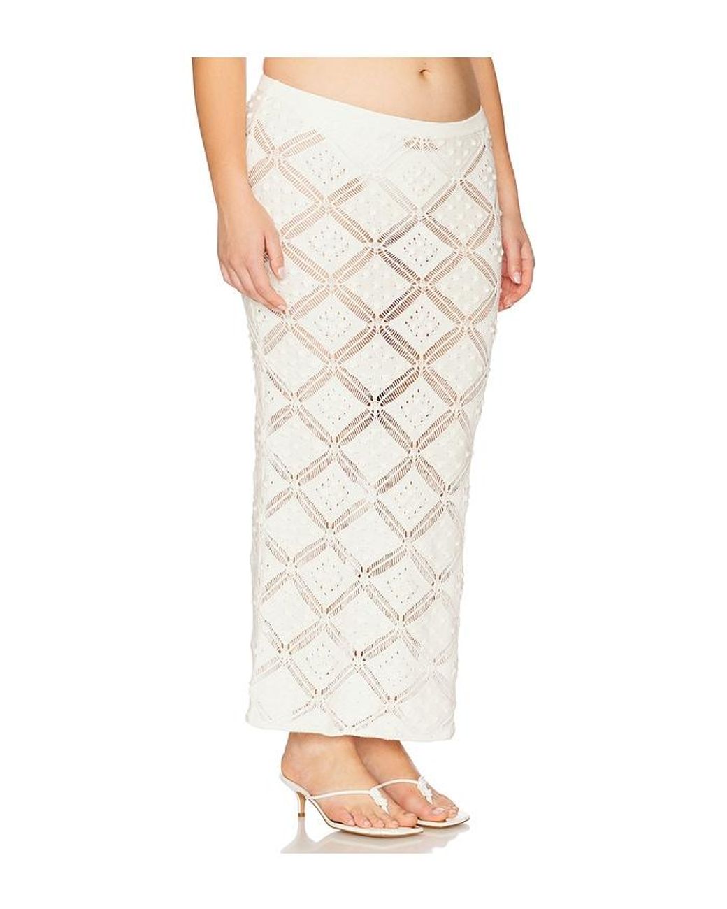 L'academie White 'Academie Baileigh Midi Skirt