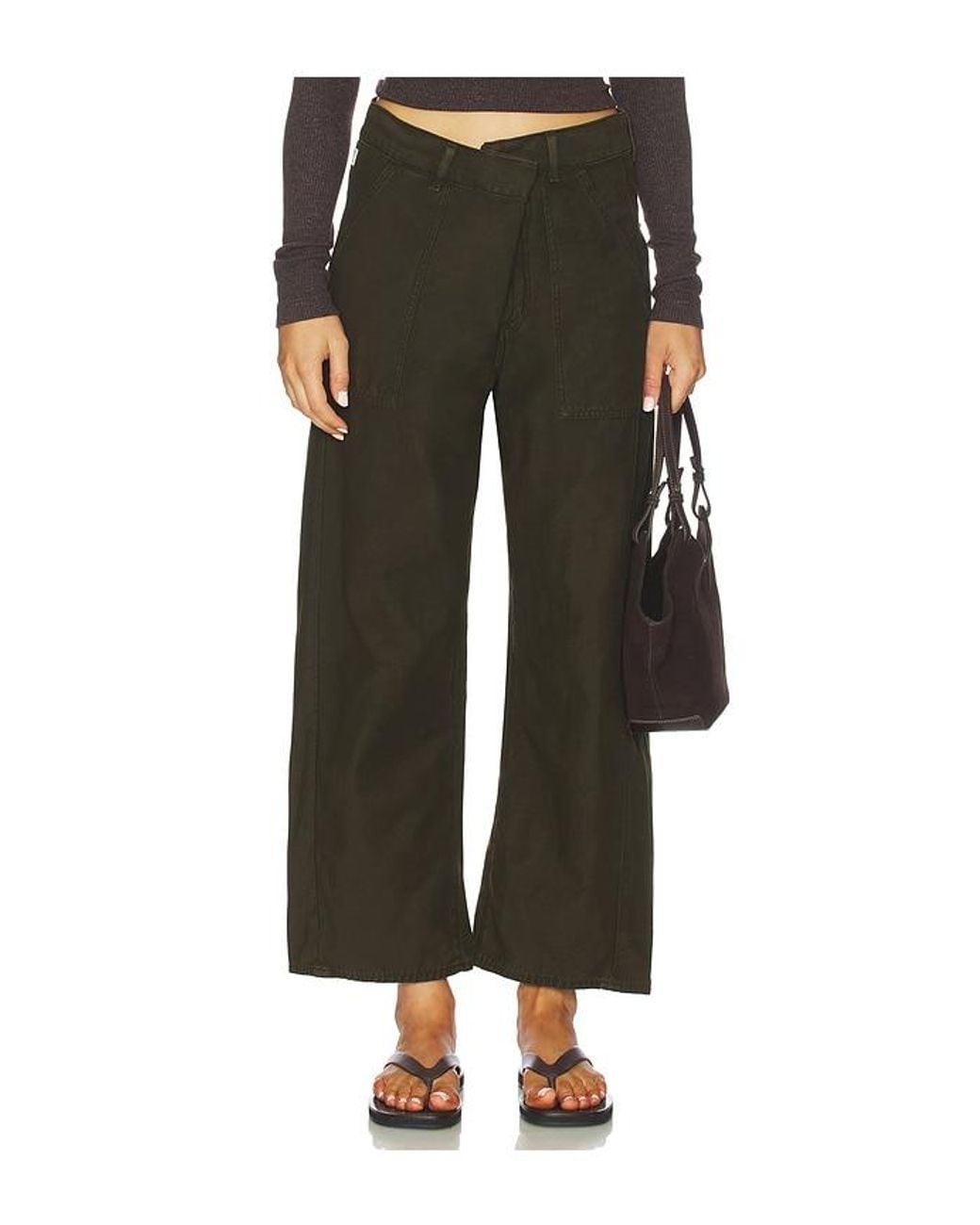 Citizens of Humanity Black Ines Crop Utility Trouser