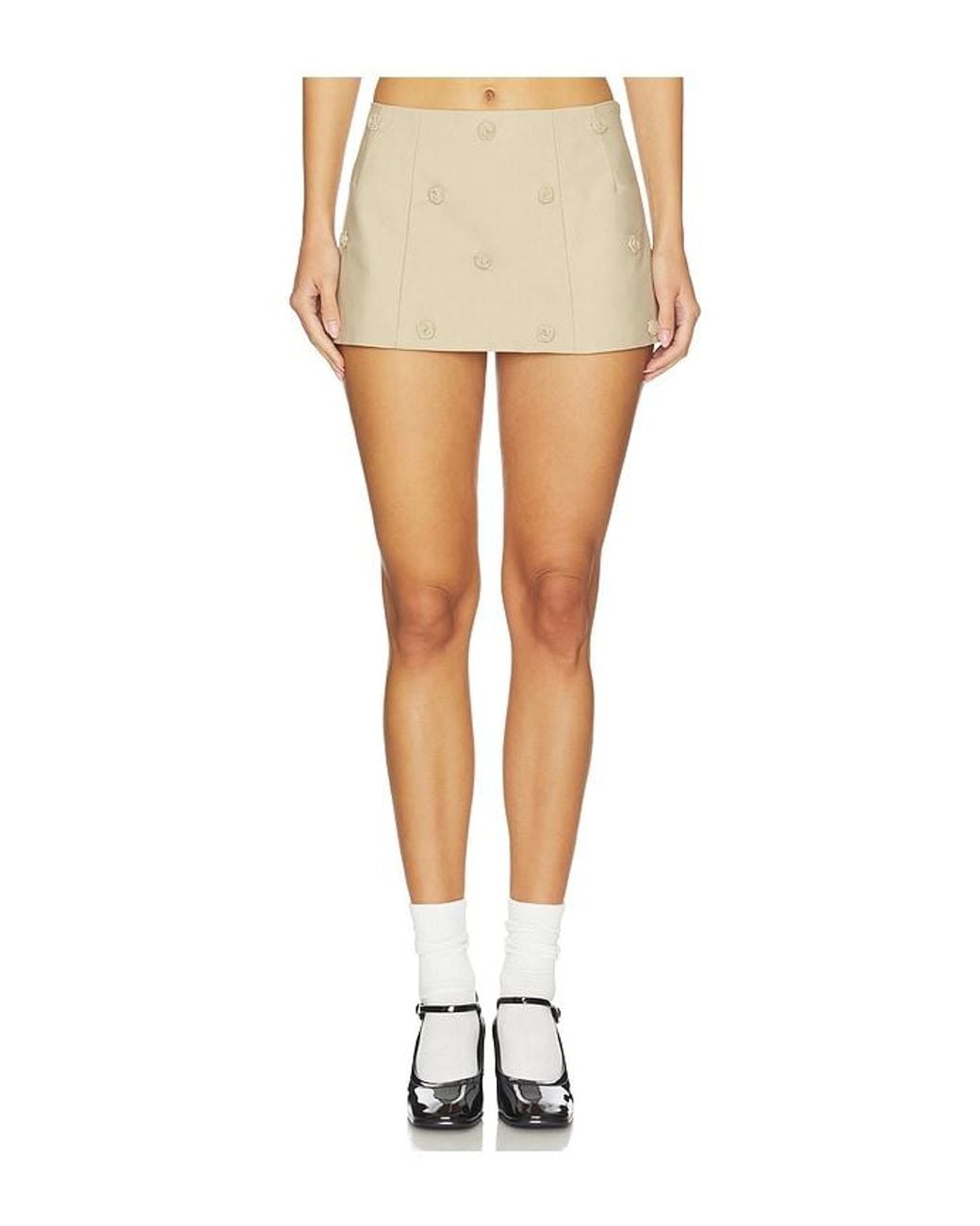 My Mum Made It White Rosette Check Mini Skirt