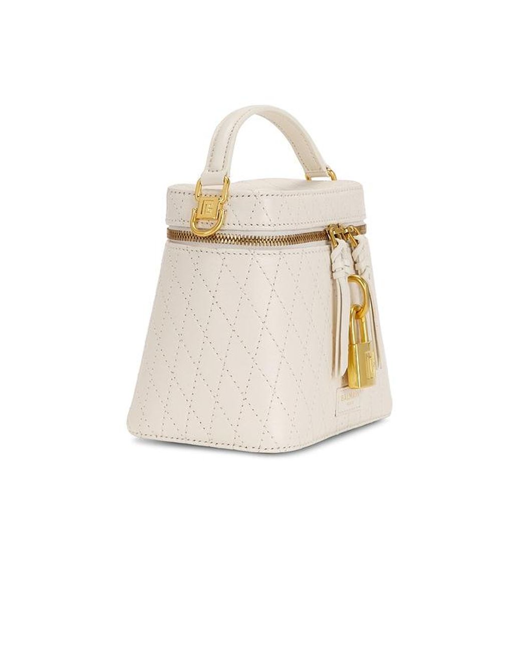 Balmain White Pulse Vanity-stitched Bag