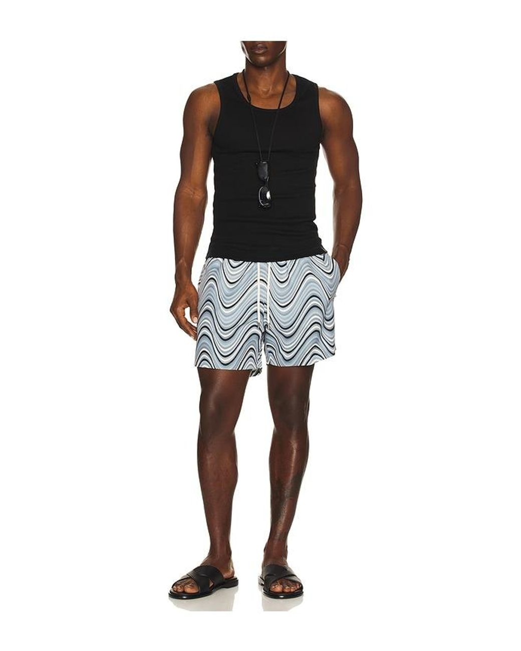 Frescobol Carioca Blue Rio Fibra Print Swim Short for men