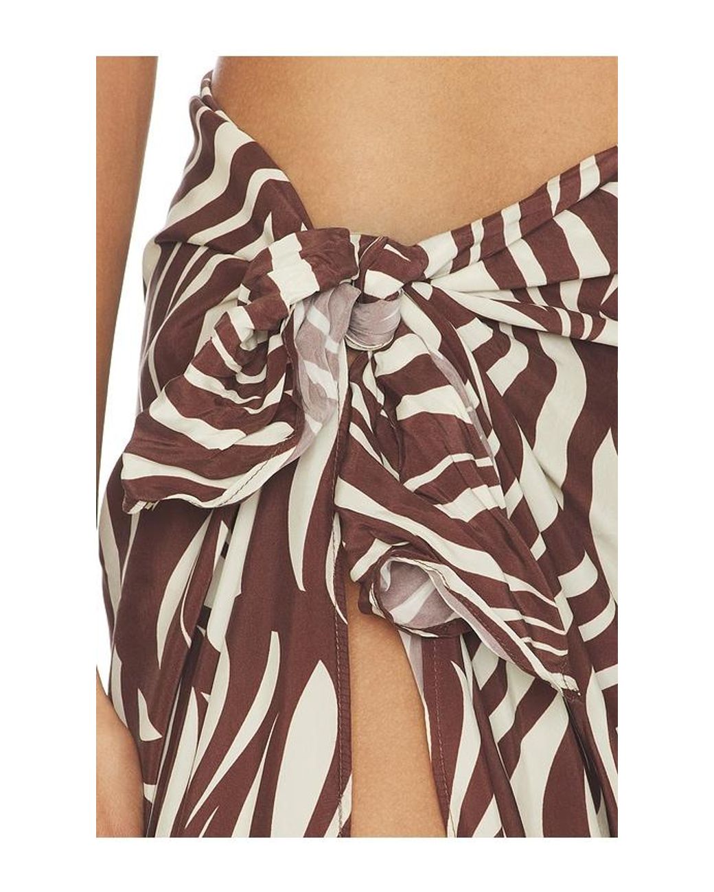 Enza Costa Brown Wave Print Sarong