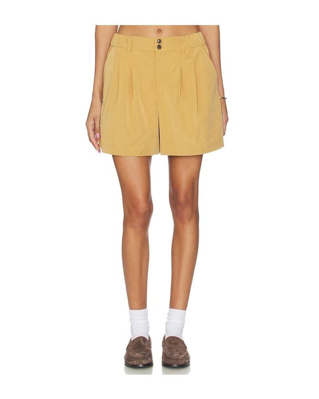 Varley Yellow Tansy Woven Short
