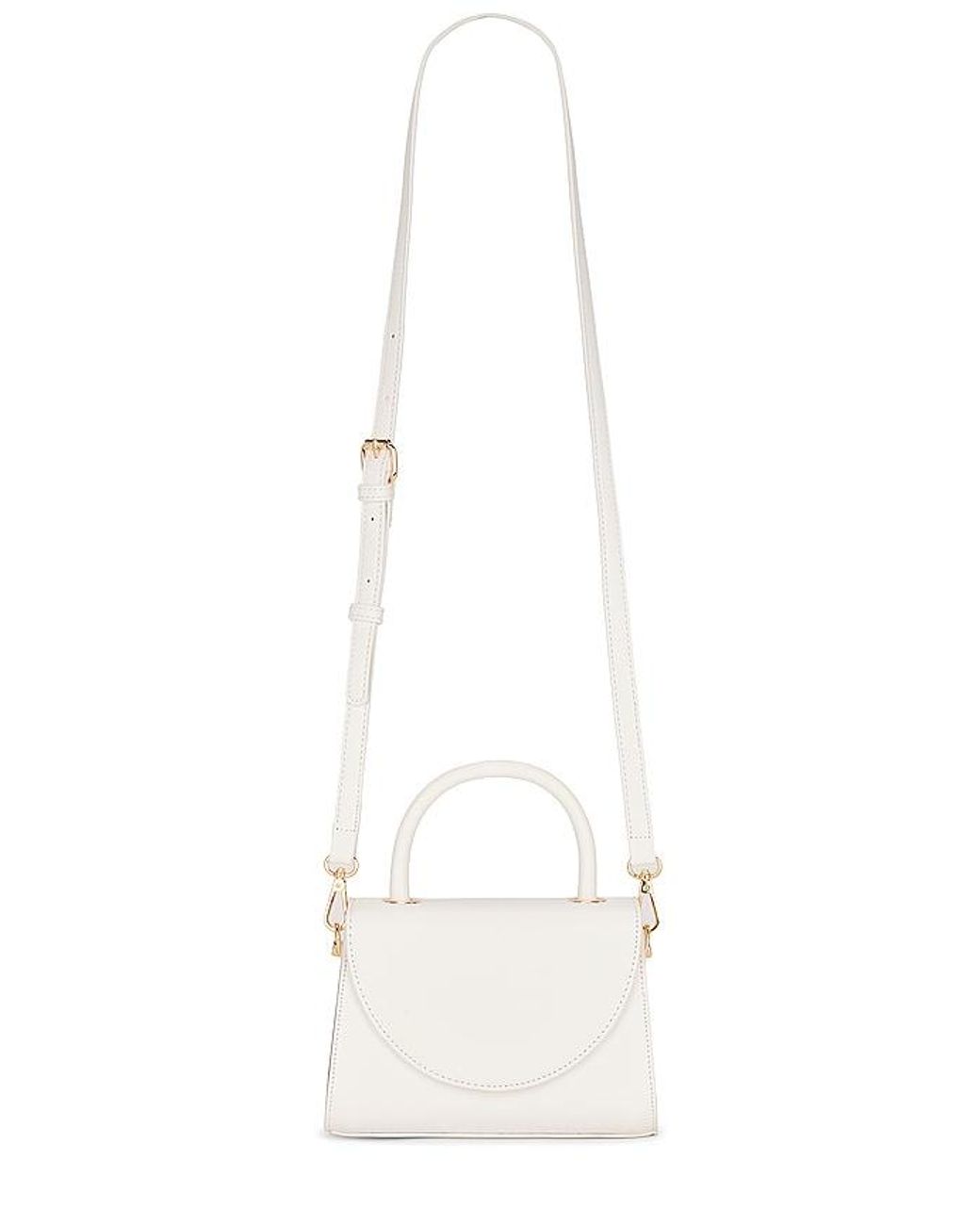 Olga Berg White Sasha Top Handle Bag