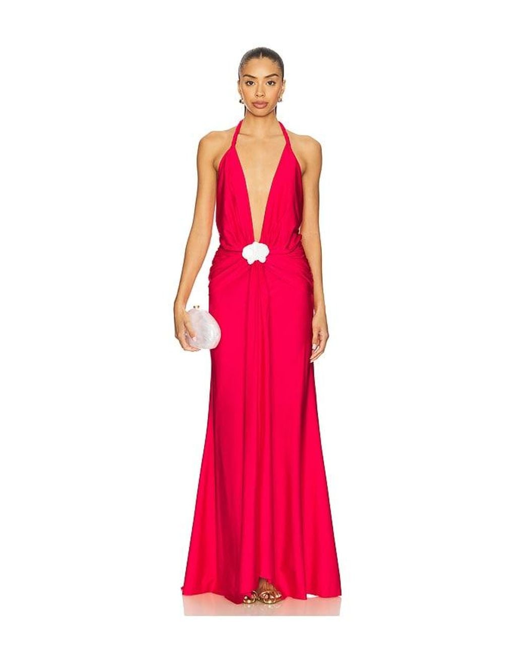 Shani Shemer Red Olesia Maxi Dress