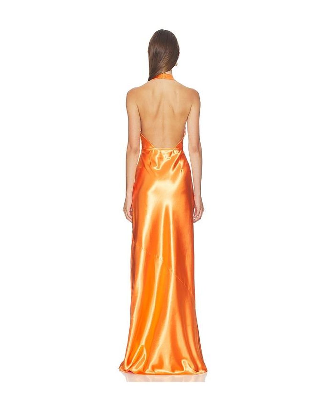 Lovers + Friends Orange Camila Gown