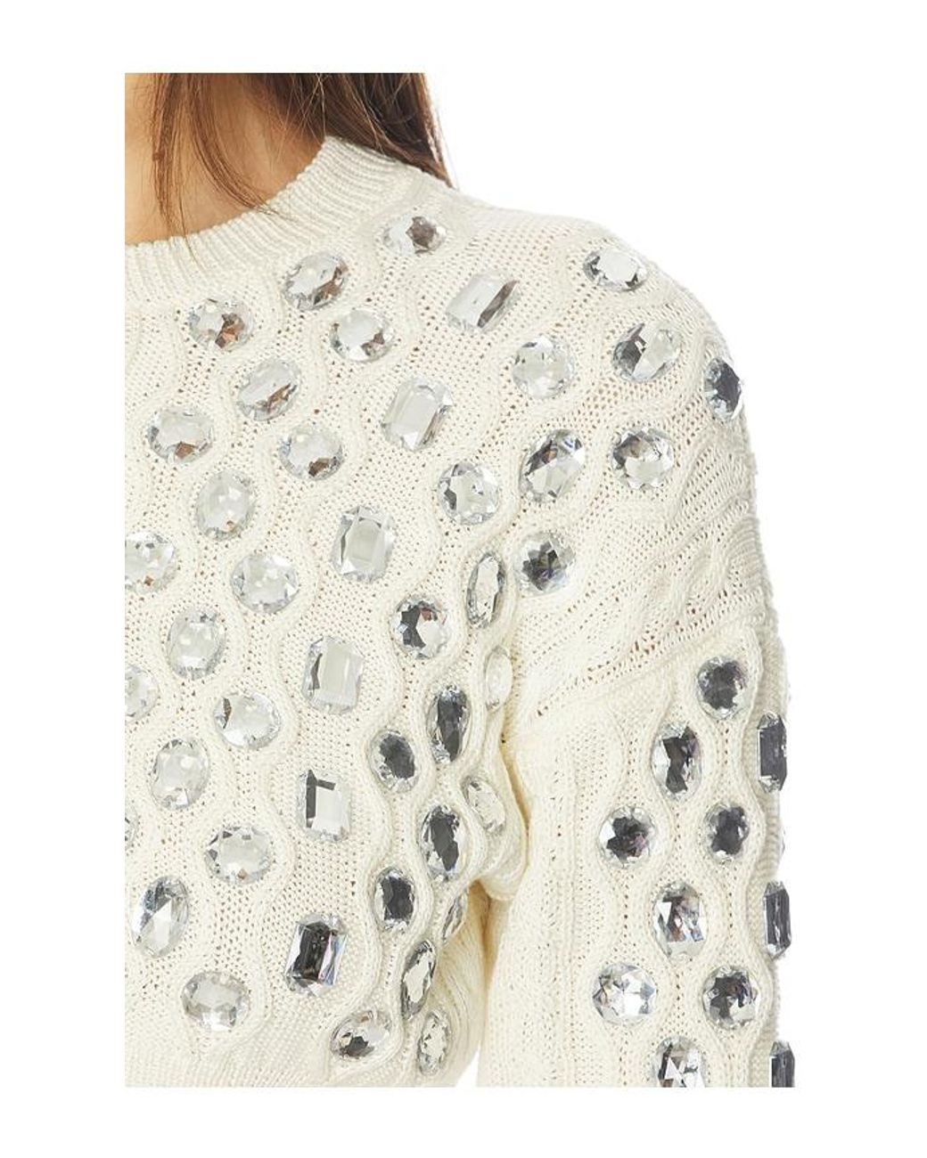 GIUSEPPE DI MORABITO White Embellished Sweater