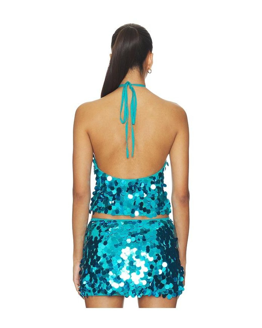 superdown Blue Celia Halter Top