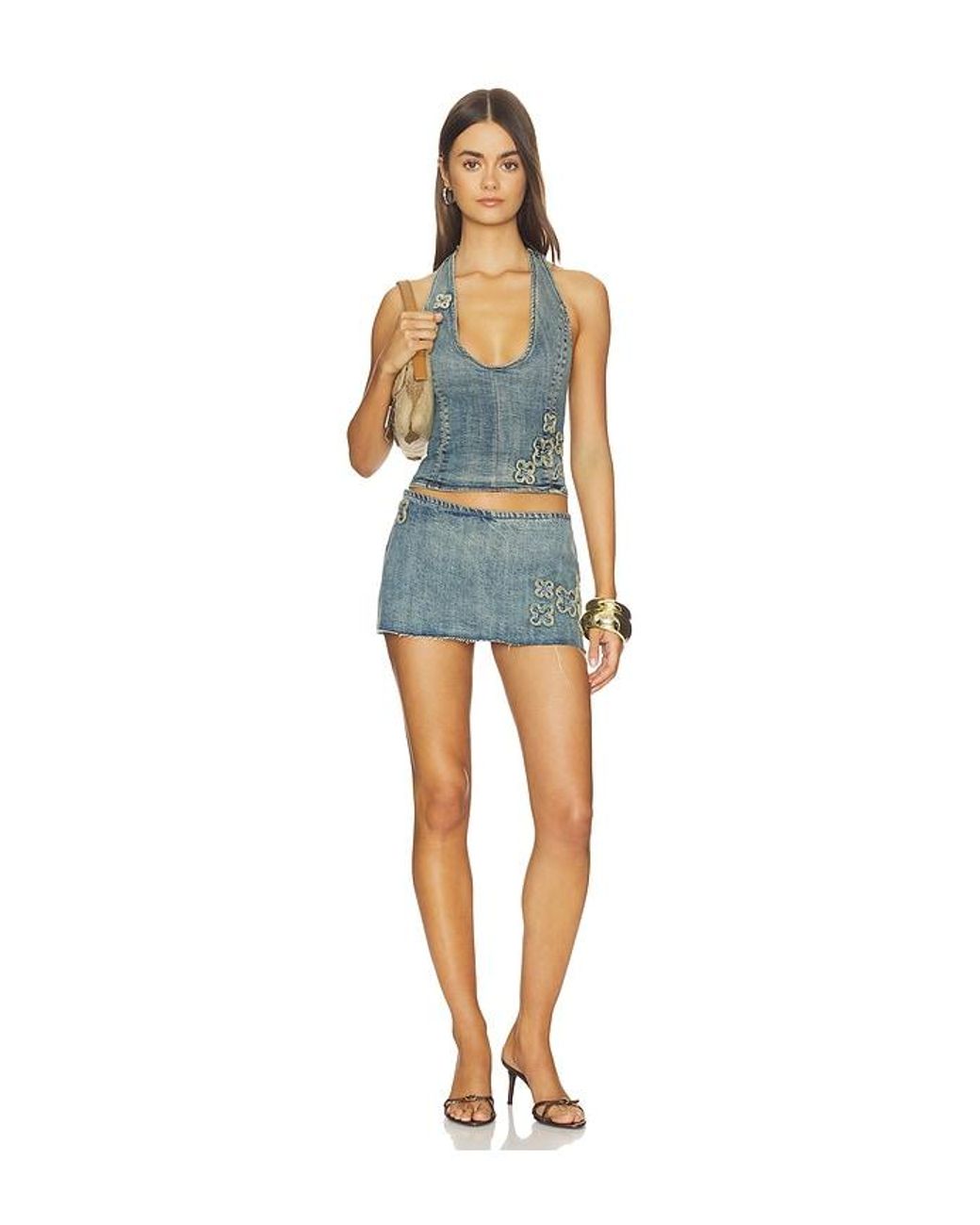 I.AM.GIA Blue Fauna Skort