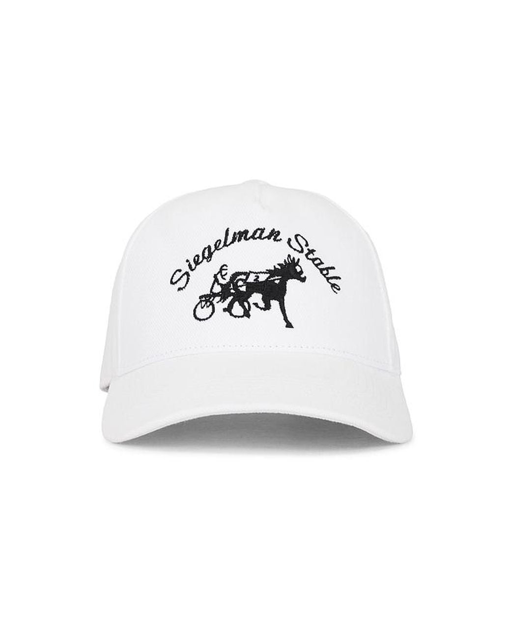Siegelman Stable White Denim Five Panel Hat