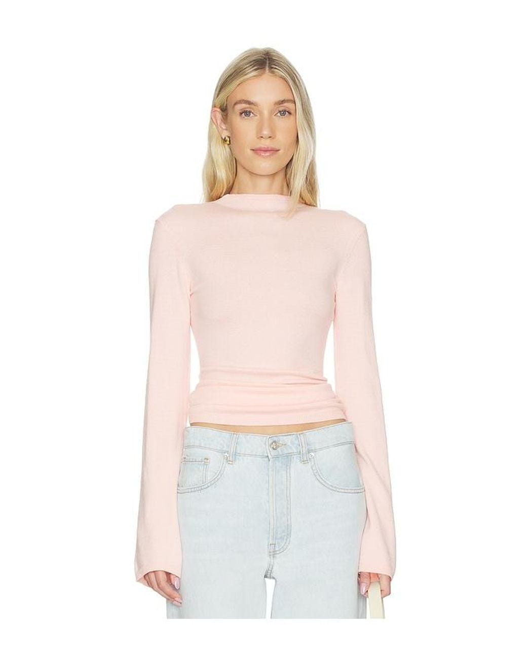 Lovers + Friends White Joelle Funnel Neck Sweater