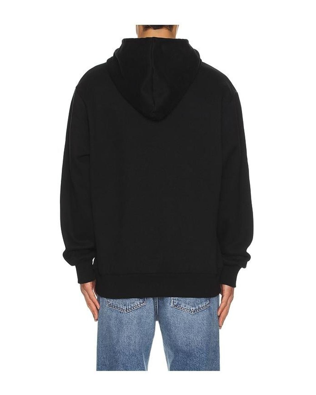 Rhythm Black Grange Fleece Hoodie for men