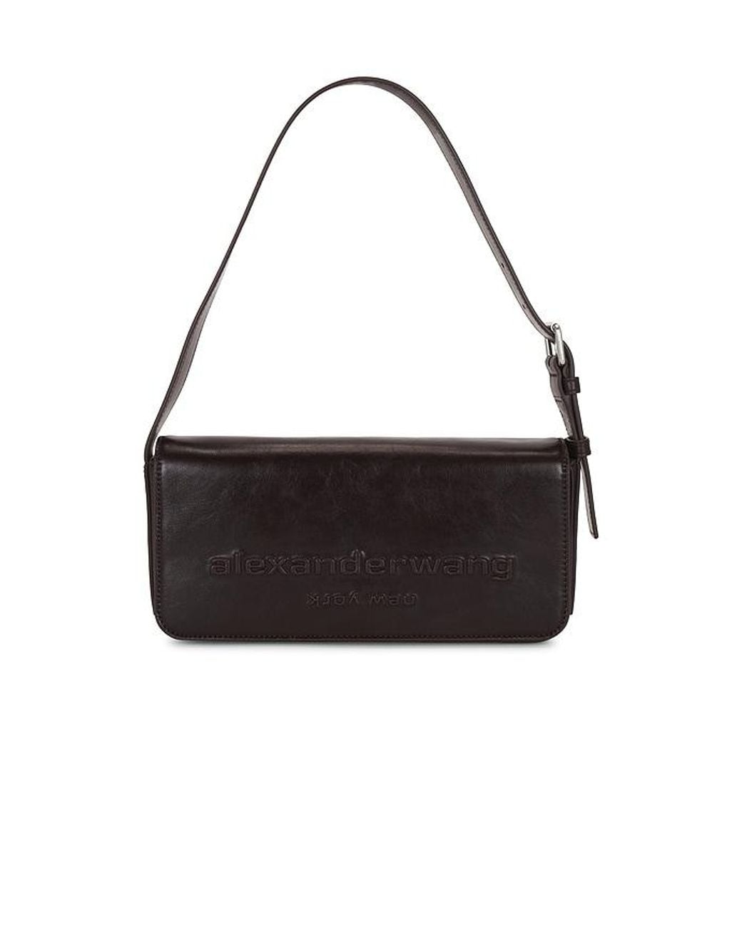 Alexander Wang Black Punch Flap Shoulder Bag