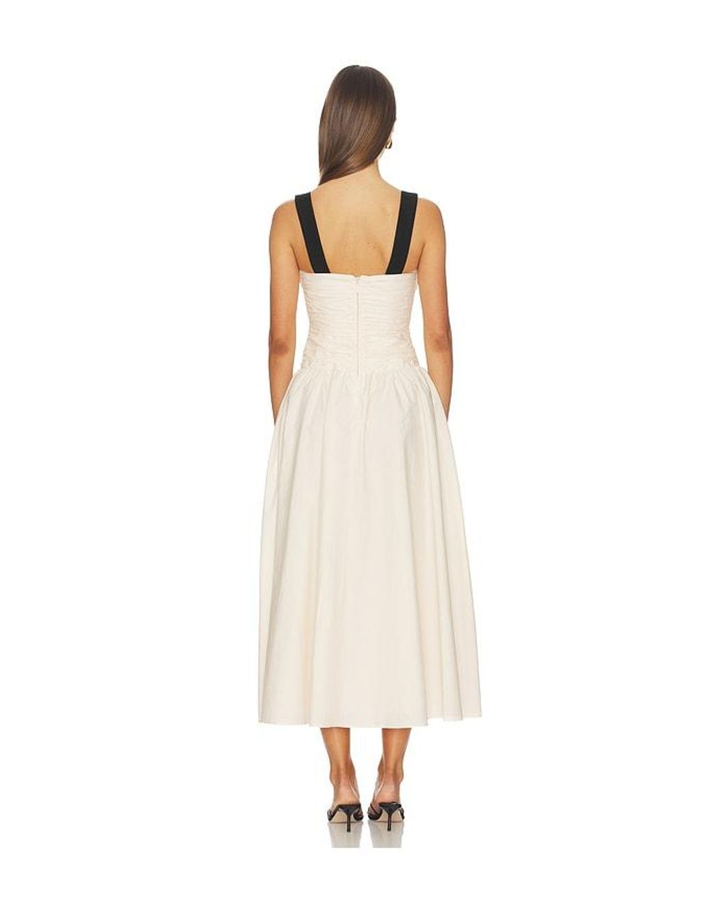 LPA White Leisl Midi Dress