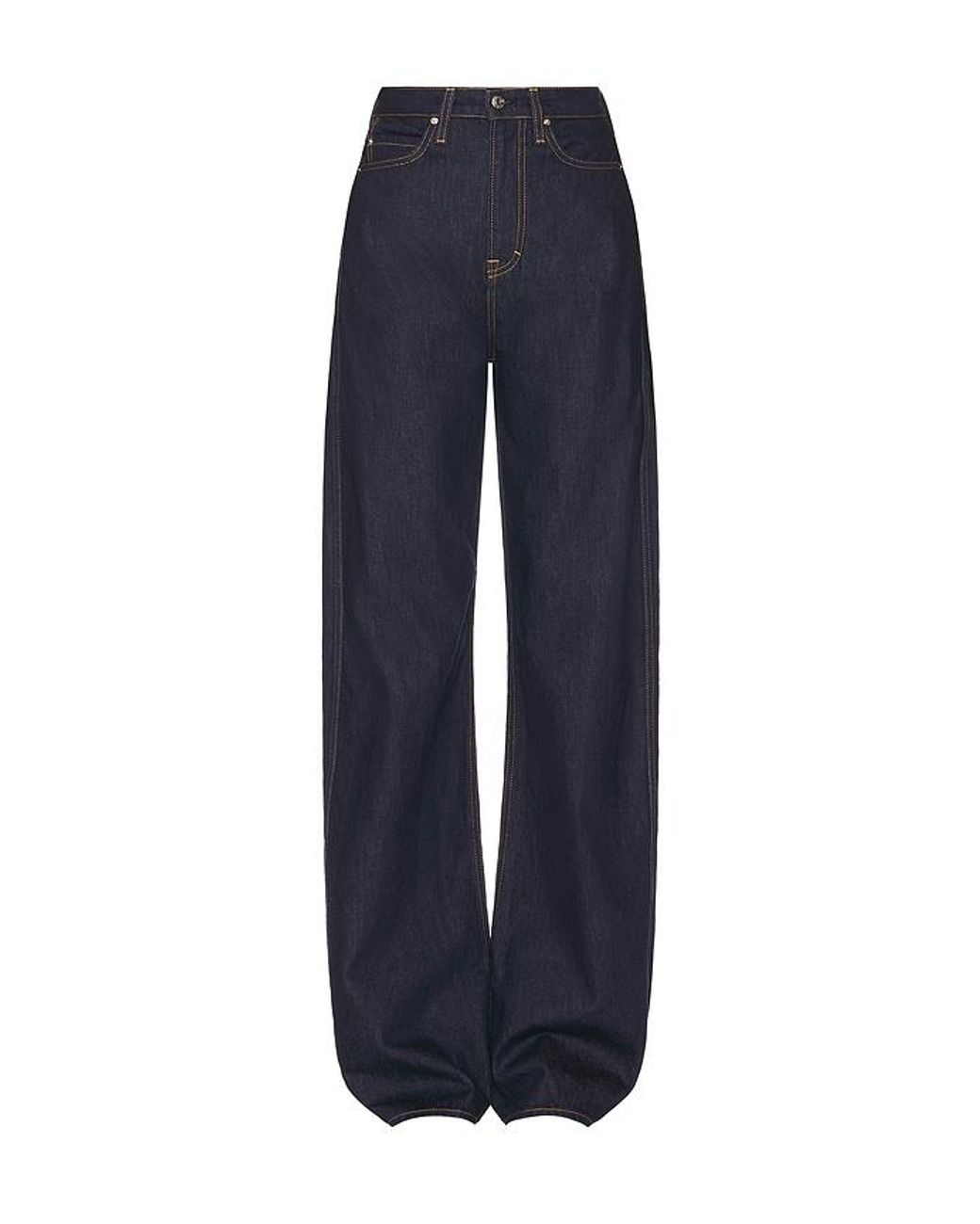 GRLFRND Blue Austen High Rise Curve