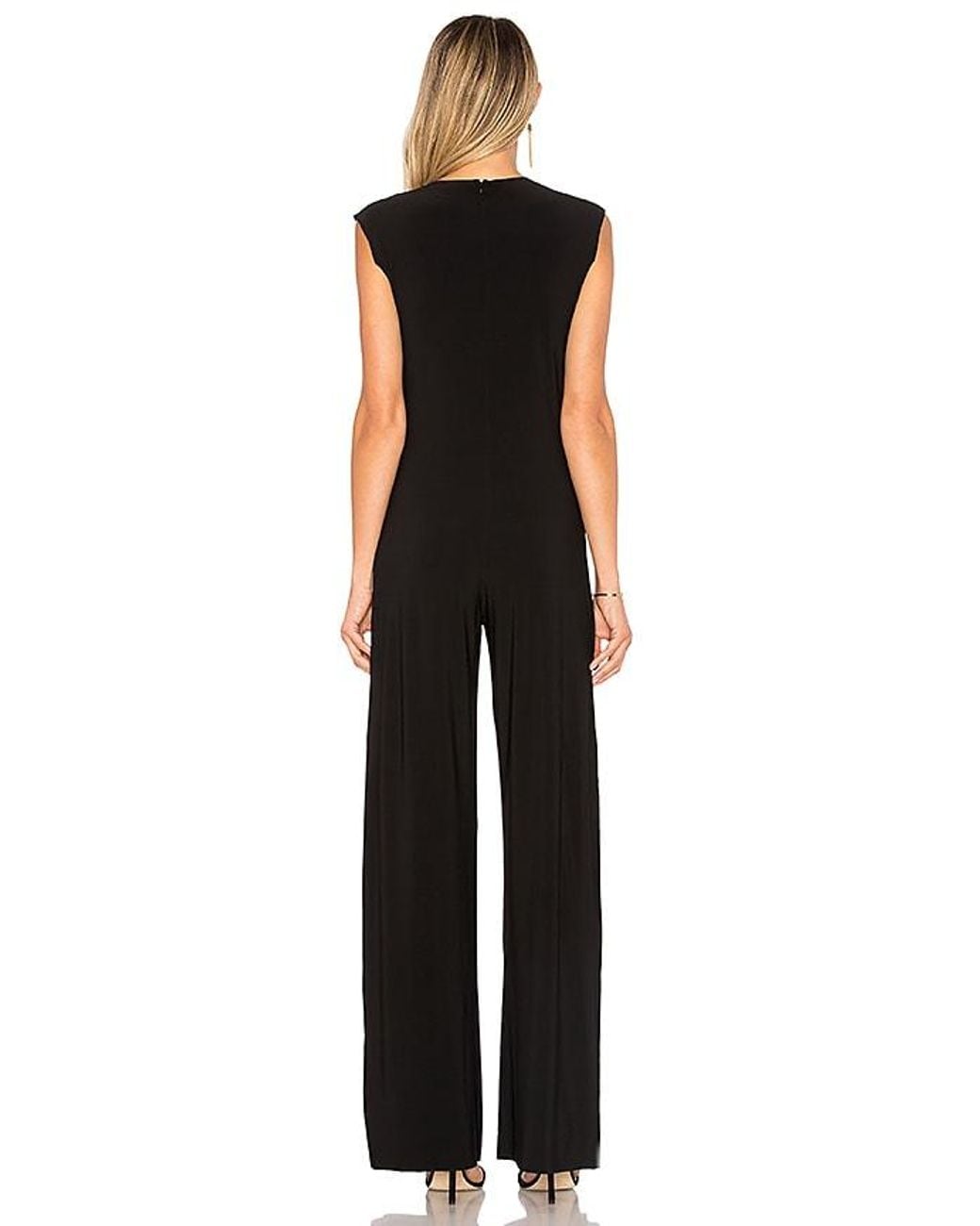 Norma Kamali Black Wide-leg Jersey Jumpsuit