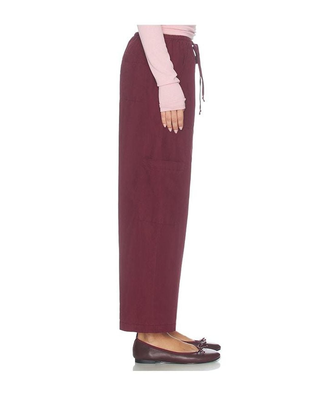 DONNI. Red The Pop Drawstring Cargo Pant