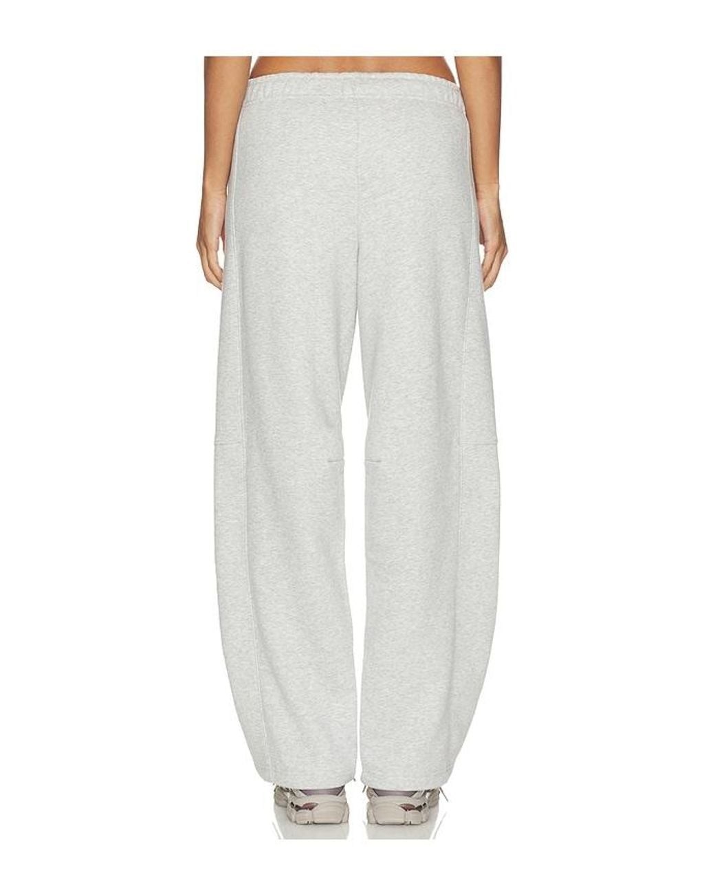 WellBeing + BeingWell White Robin Barrel Sweatpant