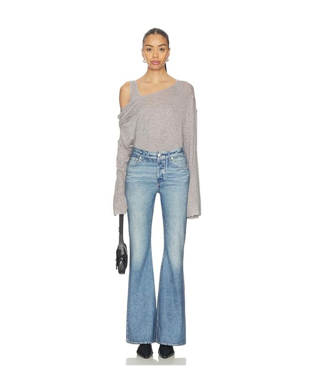 Rag & Bone Blue Rb Miramar Ponte Dahlia Full Length Jeans