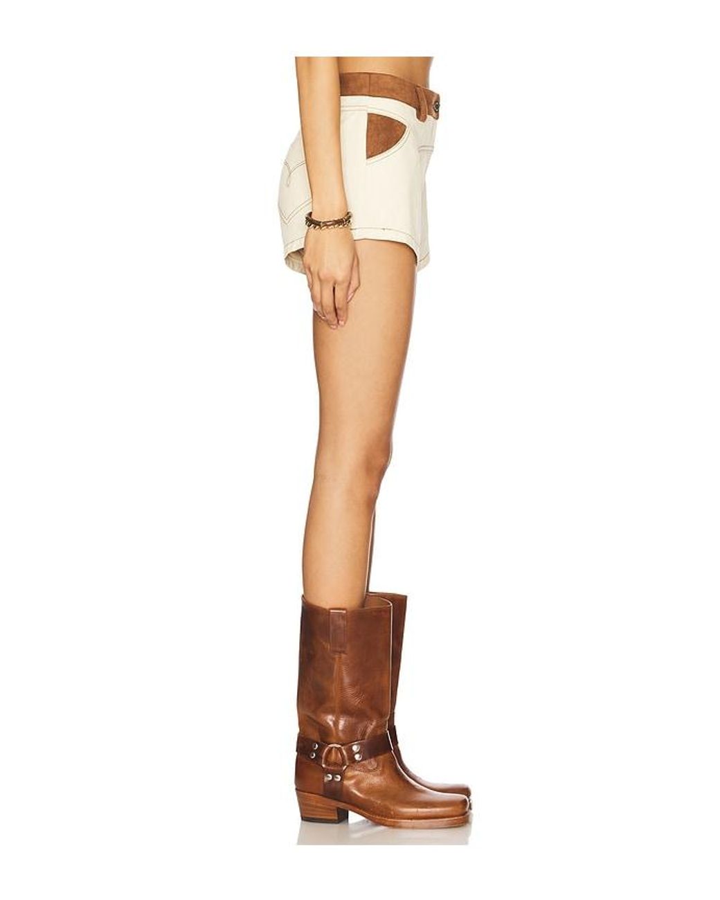 BY.DYLN White X Revolve Donella Micro Shorts
