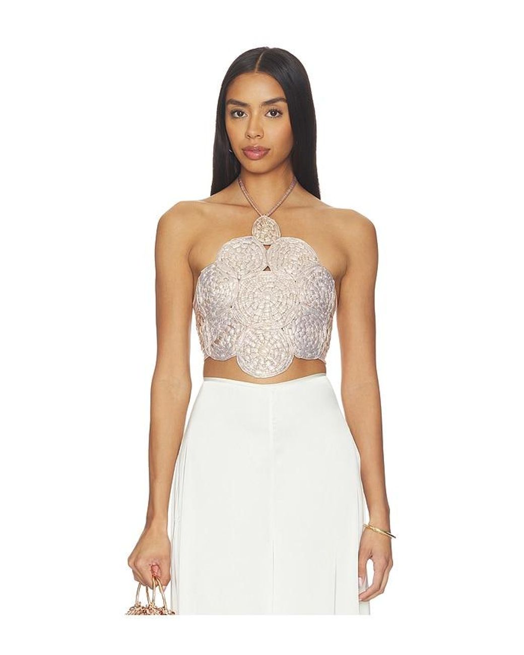 Maylé Vásquez White El Sol Top