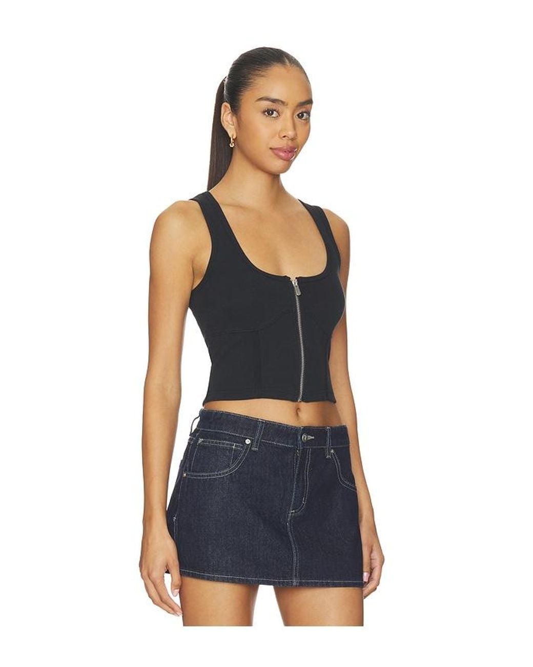 A.Brand Blue Bustier Tank Top
