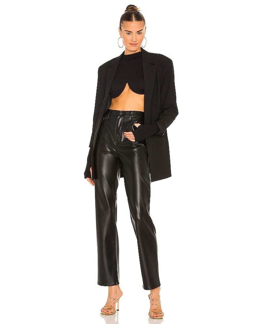Pistola Black X Revolve Cassie Super High Straight Pant