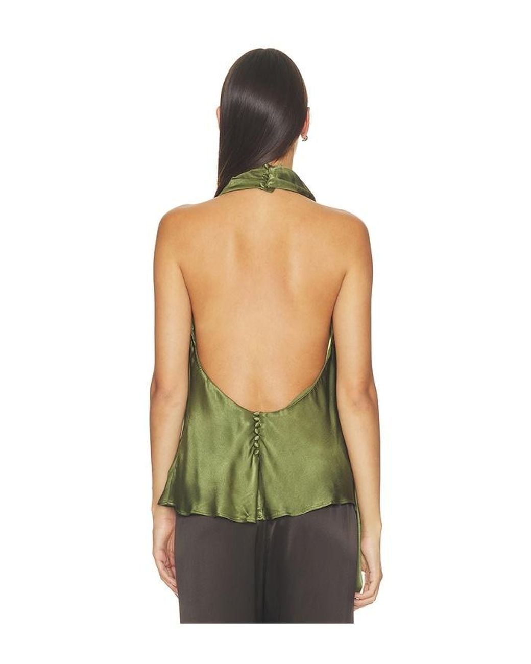 Bardot Green Sierra Drape Front Top