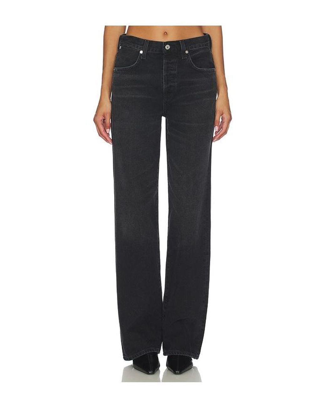 Citizens of Humanity Black Annina Straight Leg Jeans