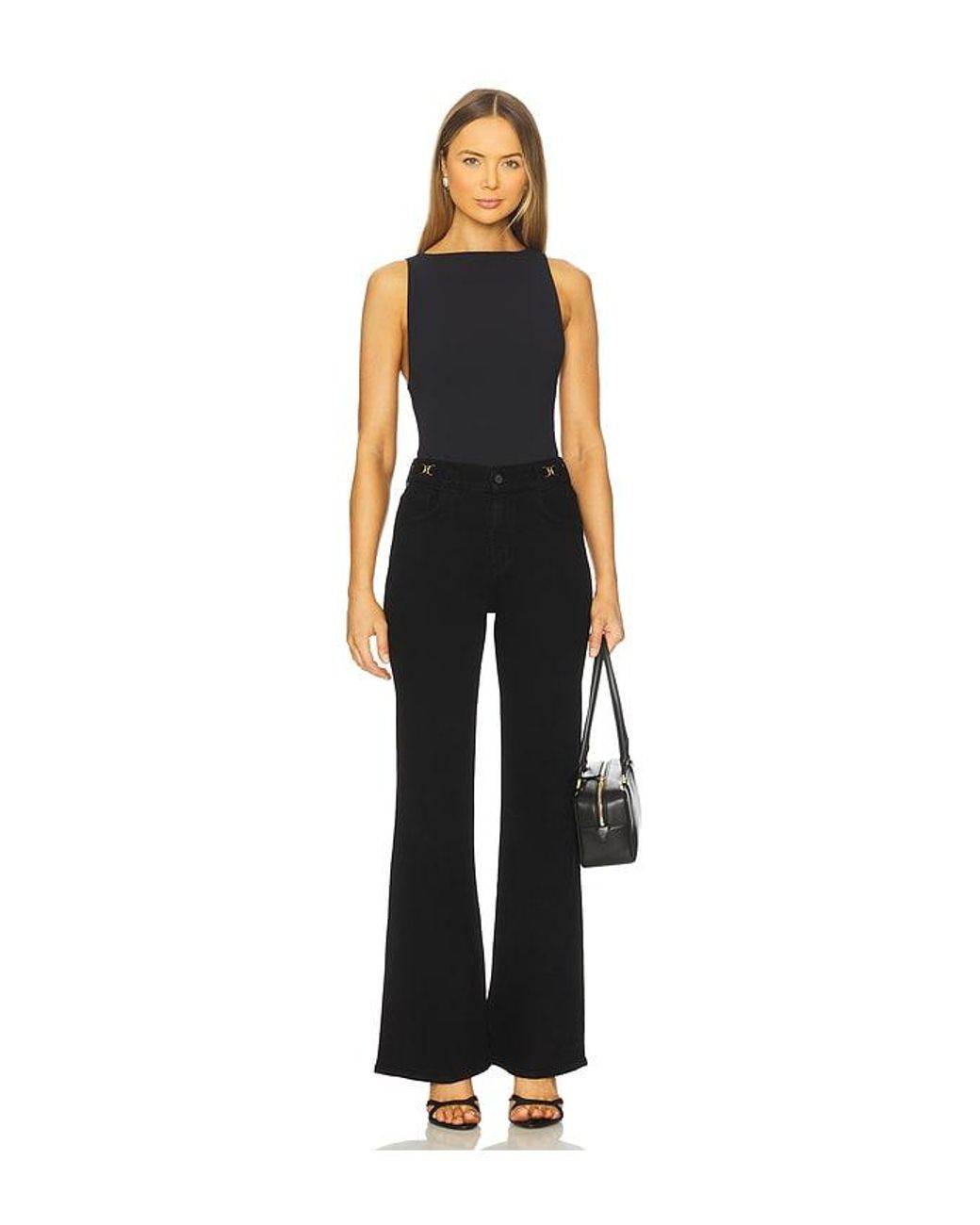 Citizens of Humanity Black Kimberly Flare With Horsebit Jeans