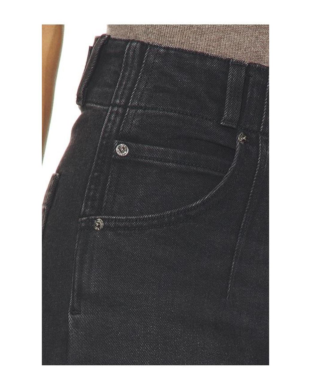 Pistola Black Lana Double Button Wide Leg Jeans